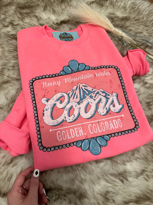 Rocky Mountain Water PINK - pullover