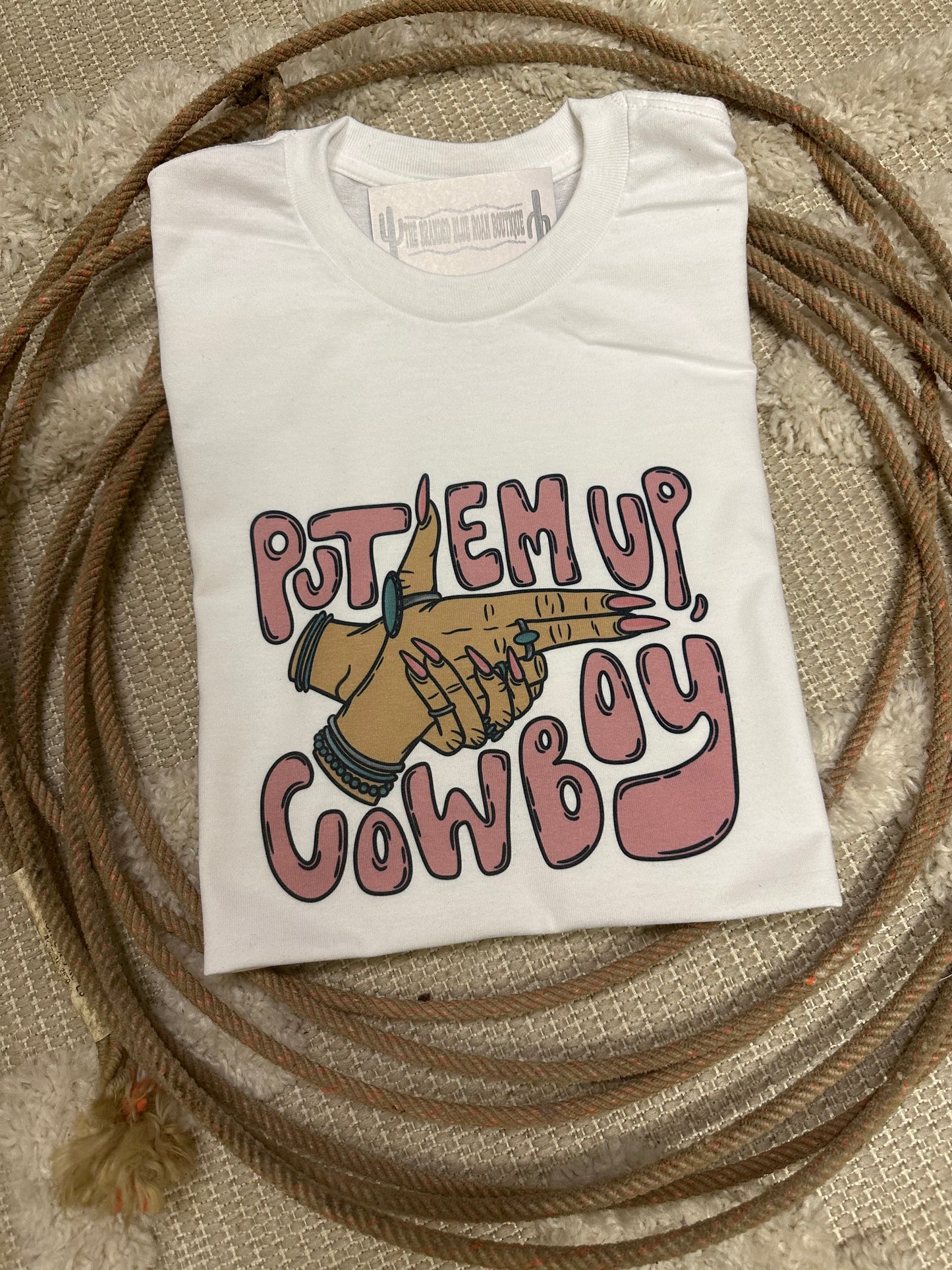 Put Em Up Cowboy Western Graphic Tee