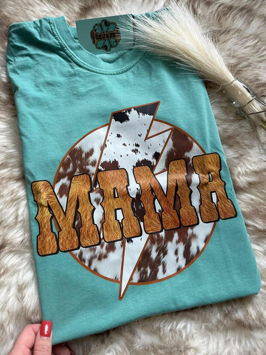 Mama Western Cow-print  - Comfort Colors