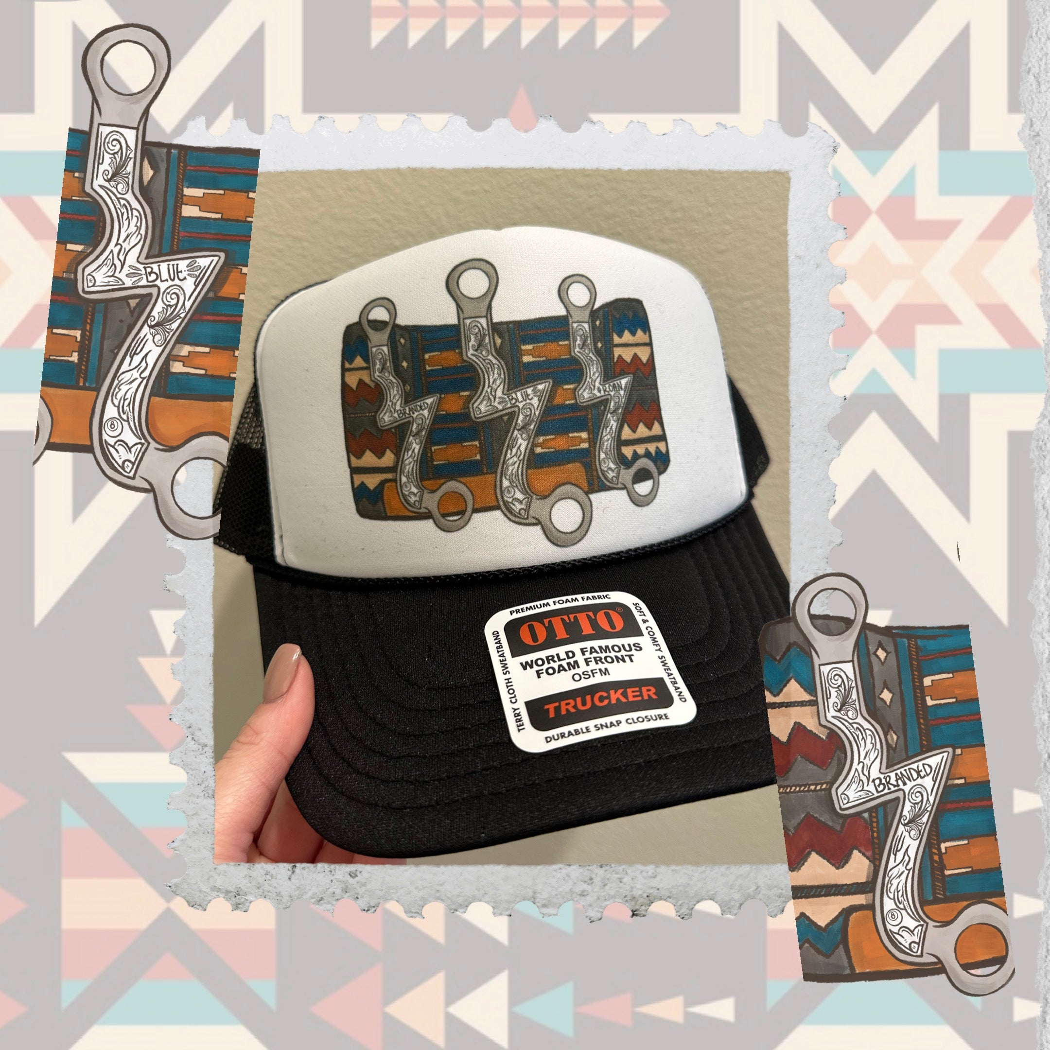 Aztec Saddle Pad & Bits Trucker Hat