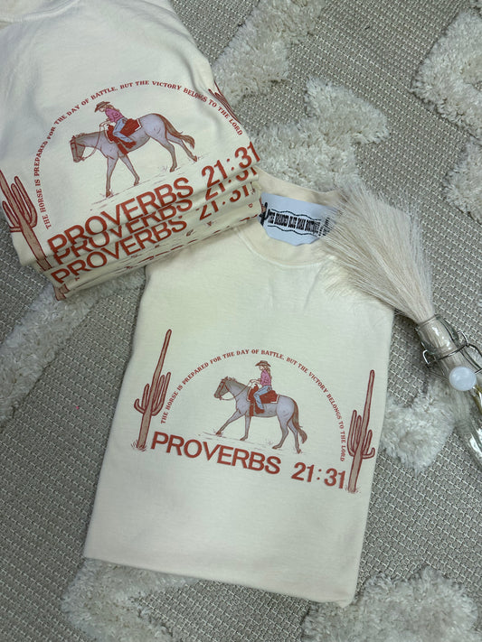 Proverbs 21:31 graphic tee - Comfort Colors