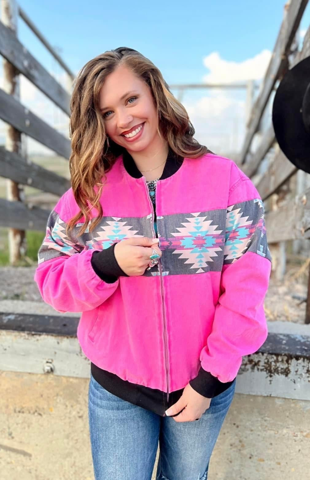 90’s Baby Bomber Jacket - Pink