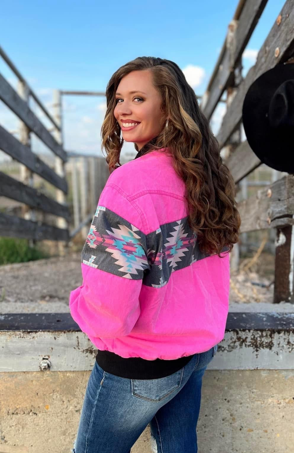 90’s Baby Bomber Jacket - Pink