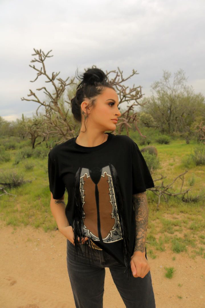 SALE - Buck Around Fringe Tee