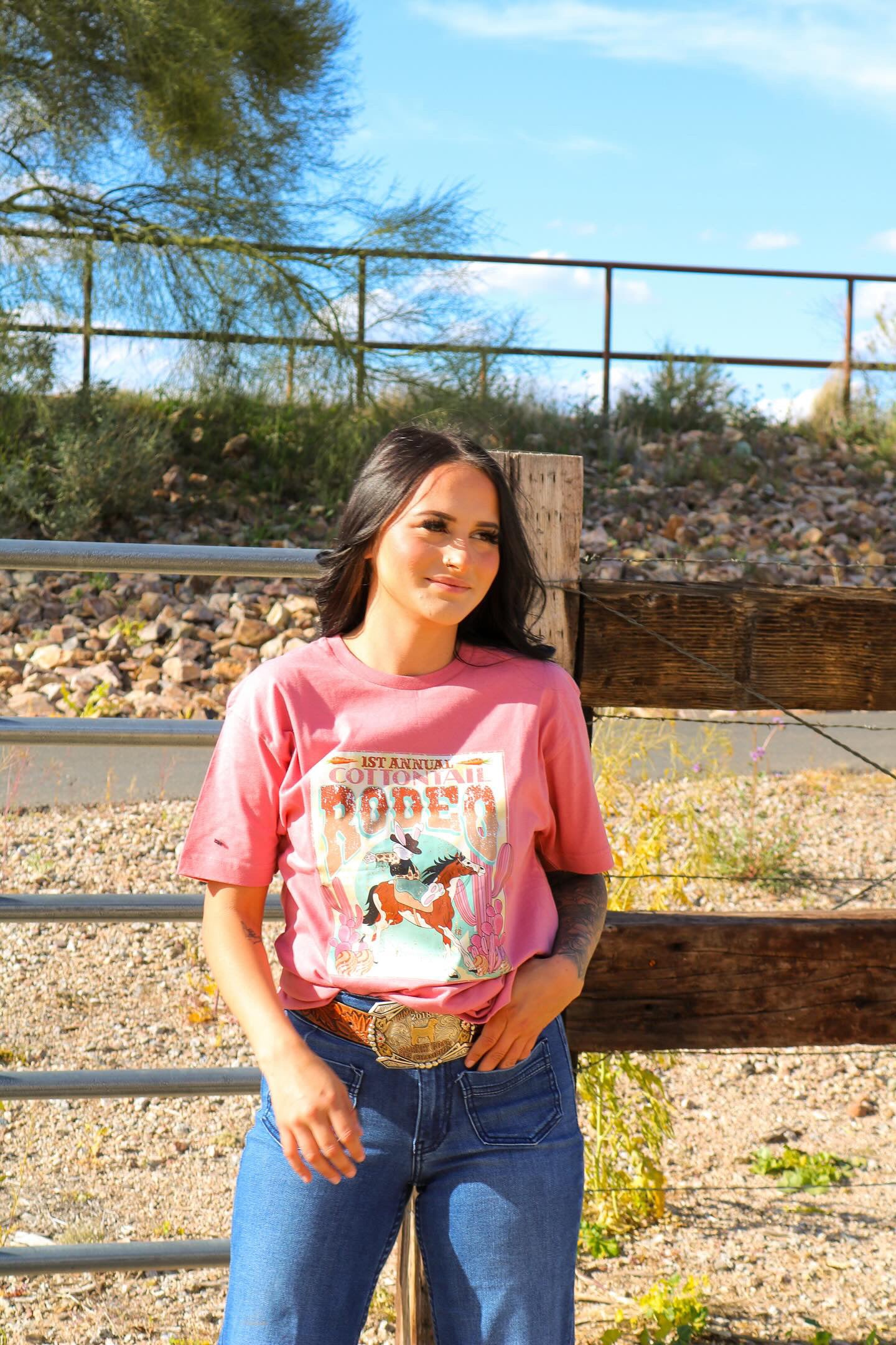 Cottontail Easter Rodeo graphic tee