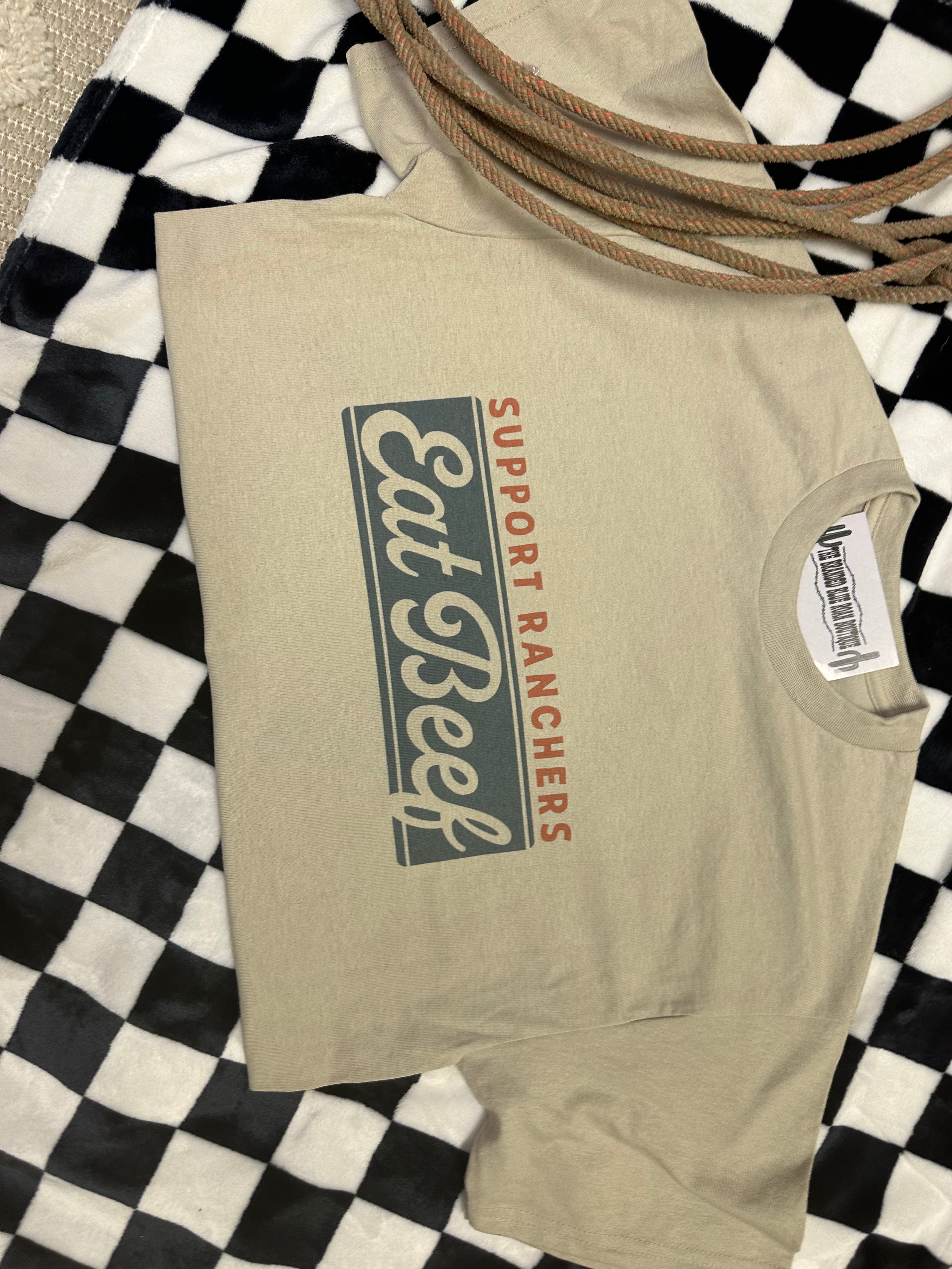 Support Ranchers, Eat Beef Western CREWNECK