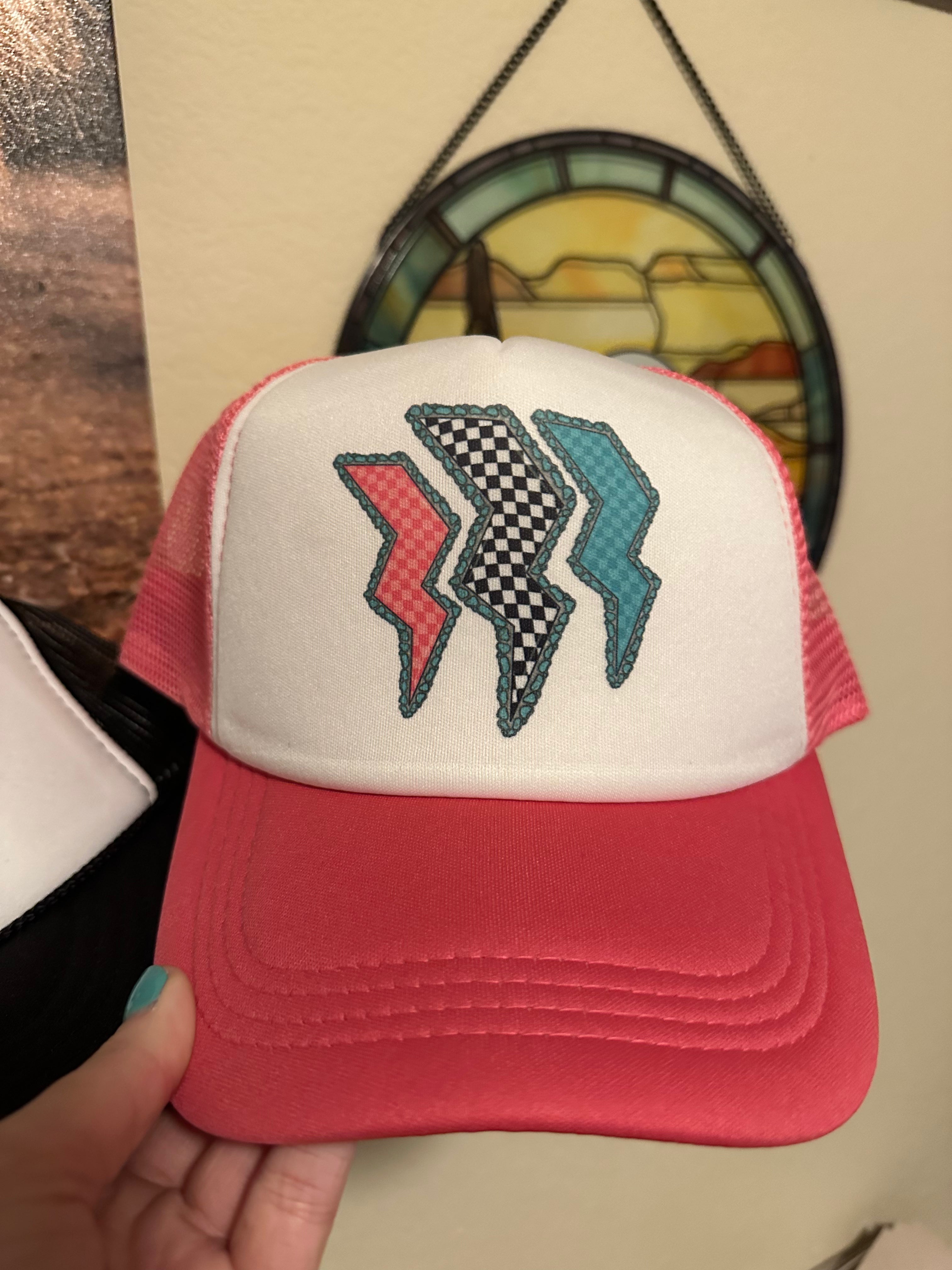 Checkered Bolts Trucker Hat