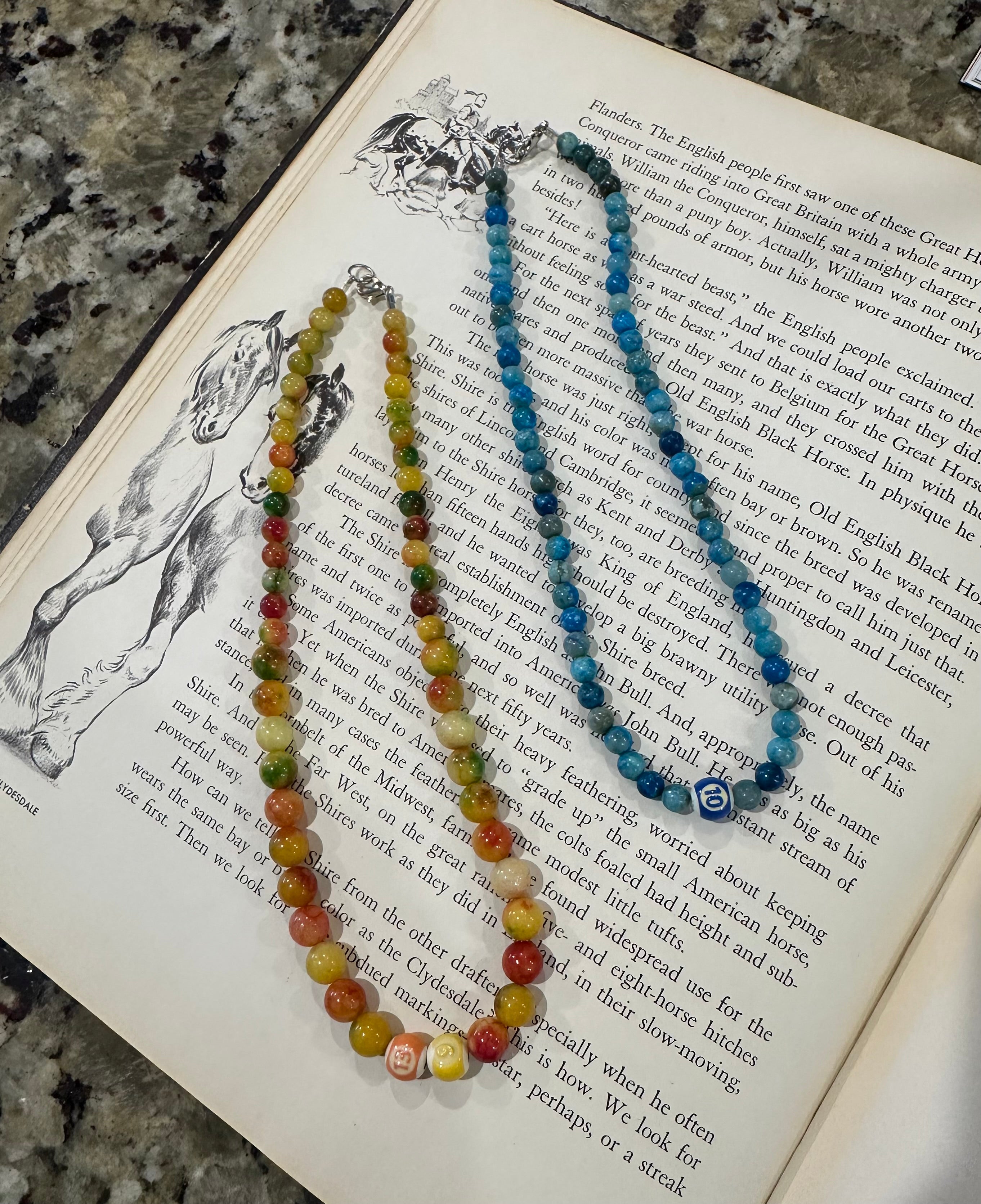 Sun & Sky Pool Ball Necklaces