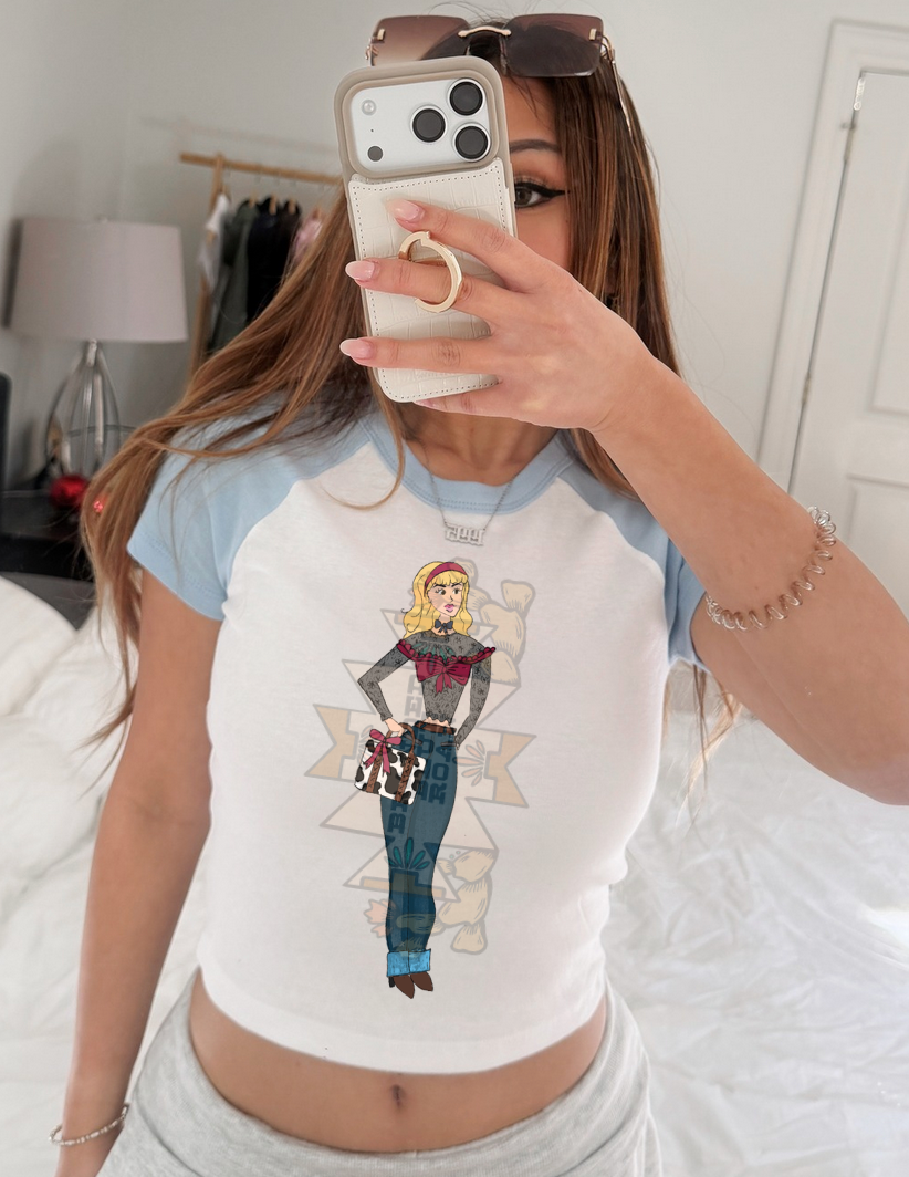 Stylish Cowgirl Adult Baby Tee