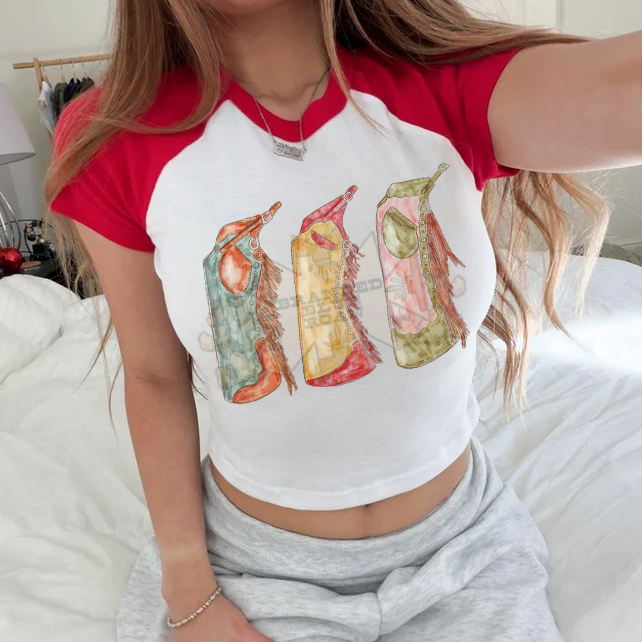 Jackson Chaps Red Adult Baby Tee