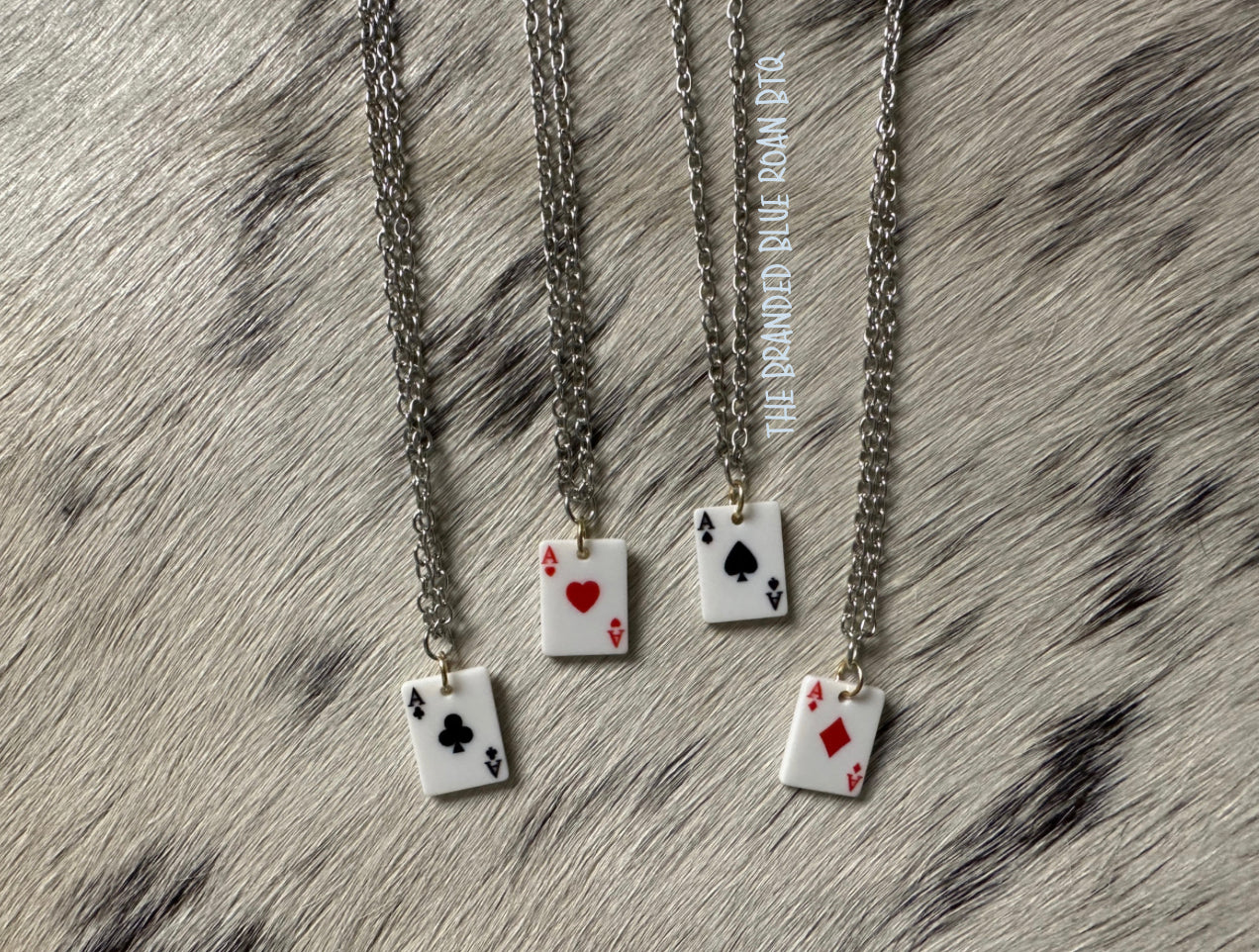 Play your cards right cowboy necklace