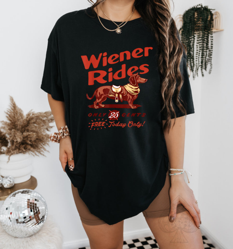 Free Weiner Rides Western Graphic Tee