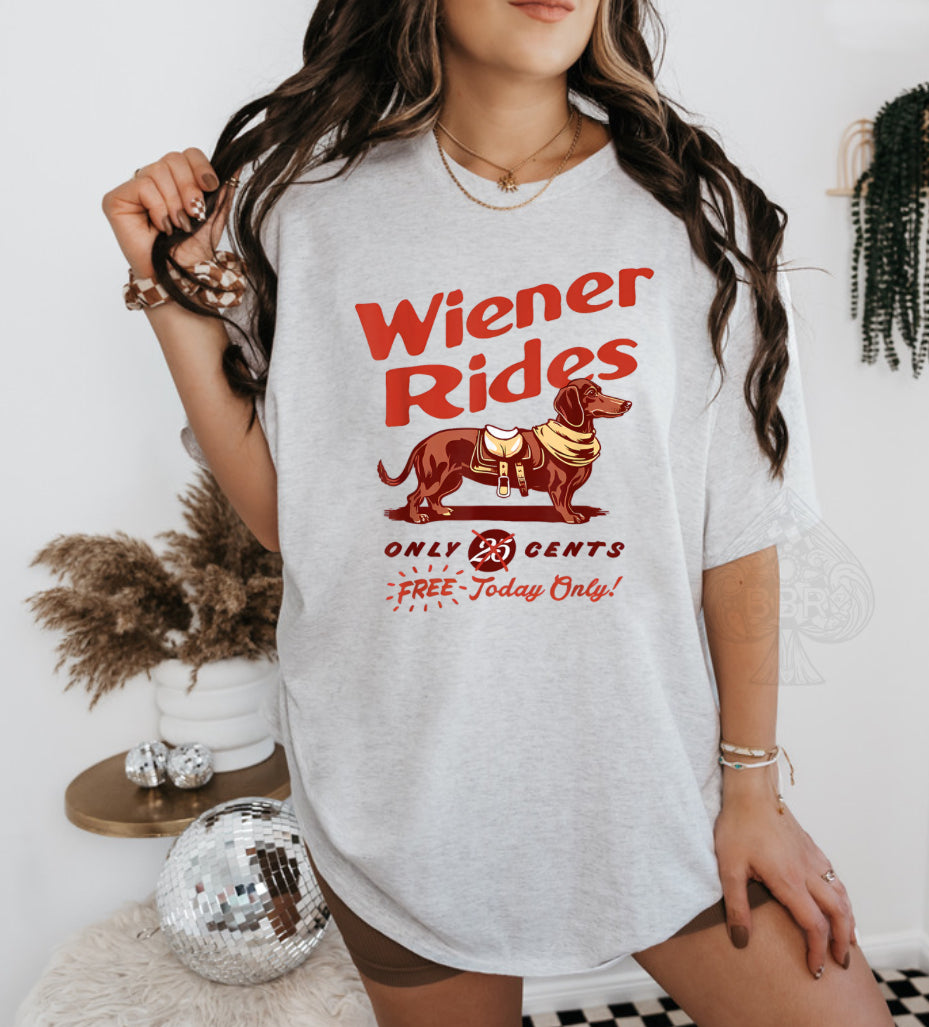 Free Weiner Rides Western Graphic Tee