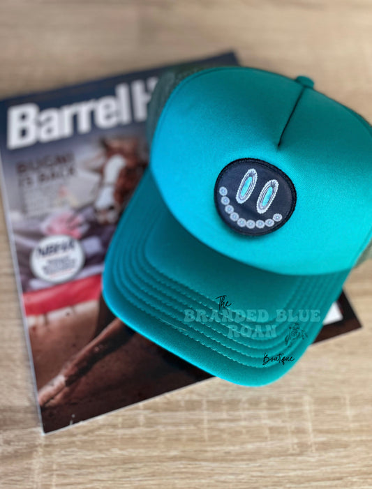 Turquoise Buckle Bunny Hat