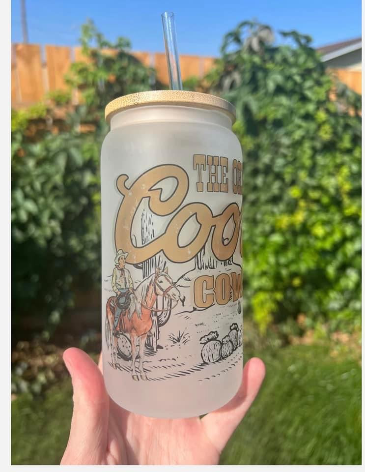 The Original Coors Cowboy Glass Cup